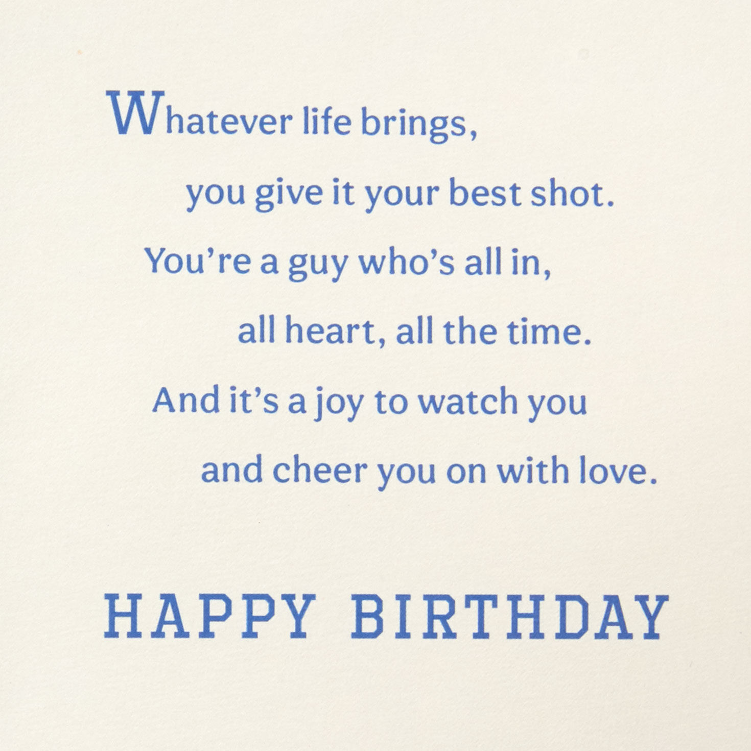 You're All In and All Heart Birthday Card for Son With Removable Banner for only USD 8.99 | Hallmark