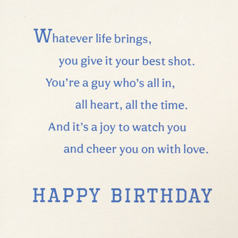 You're All In and All Heart Birthday Card for Son With Removable Banner, , large image number 2