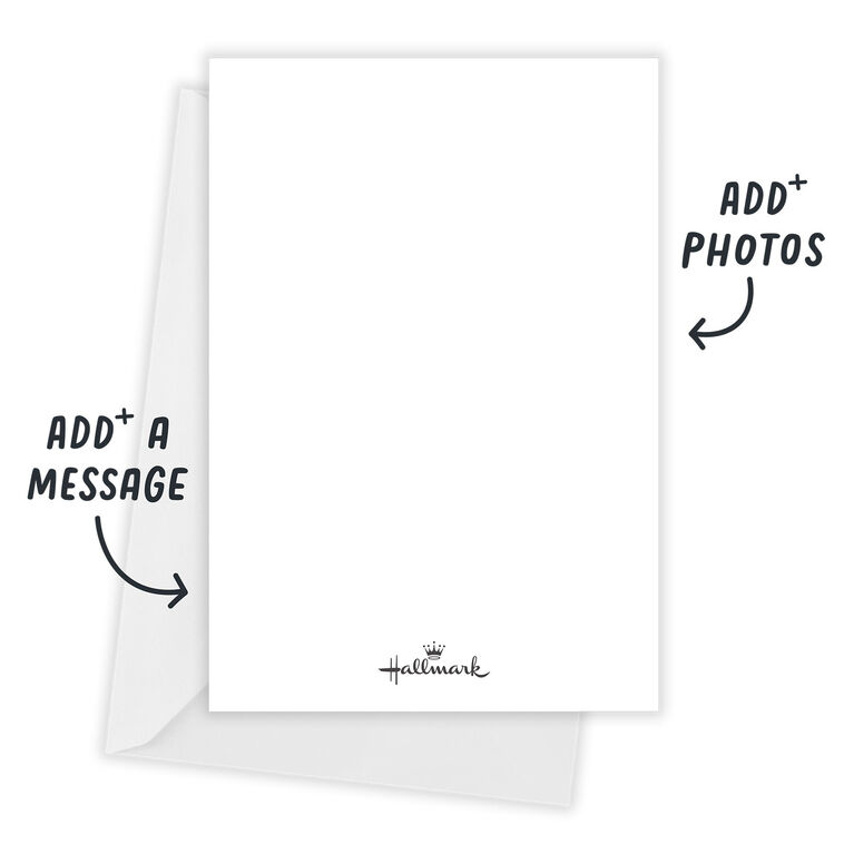 Simple Two Photos Personalized Save the Date Card Card Back with envelope  indicating personalization image number 3