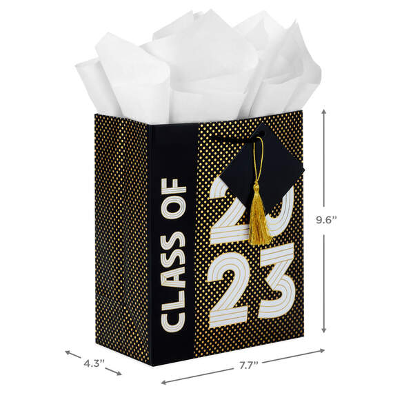 9.6" Class of 2023 Medium Graduation Gift Bag With Tissue Paper, , large image number 3
