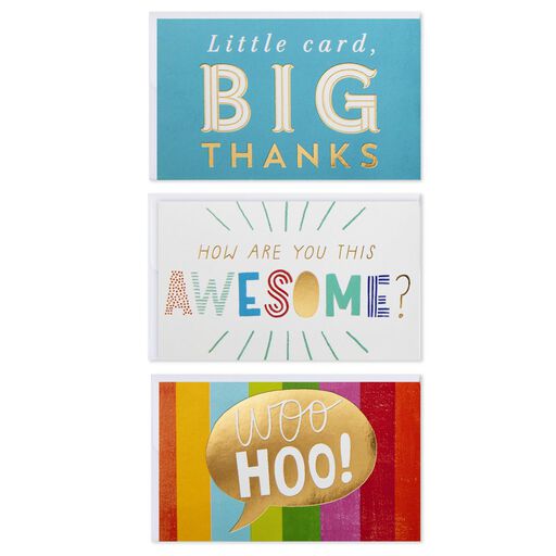 Thanks and Encouragement Mini Blank Cards, Box of 18, 