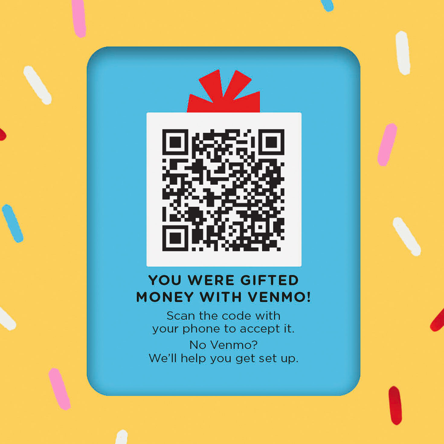 Treat Yourself Ice-Cream Cone and Confetti Venmo Birthday Card for only USD 4.99 | Hallmark