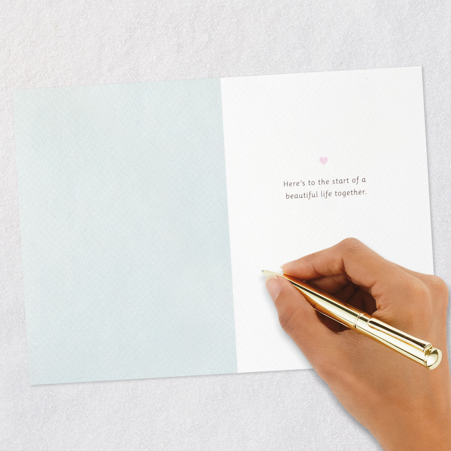 Blue and White Letters Quilled Paper Wedding Card Signing card image number 6