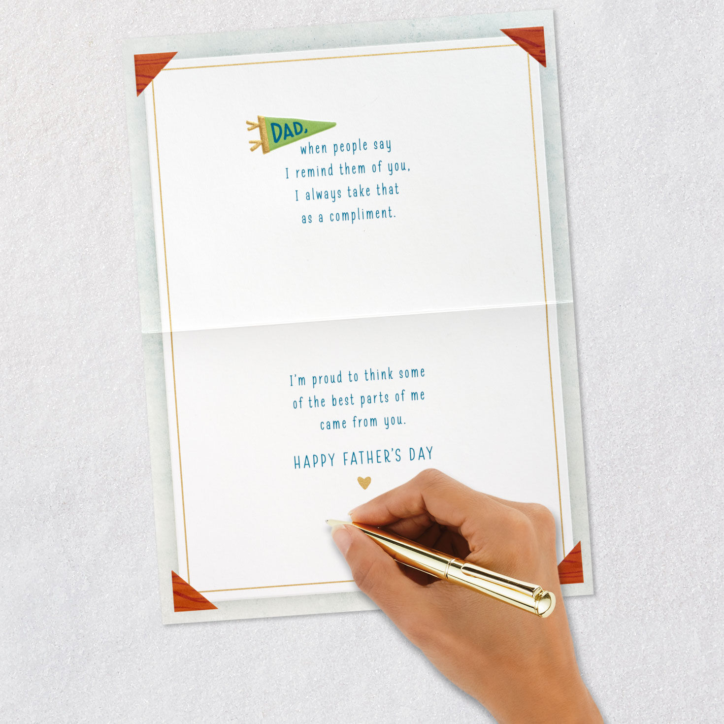 Like Father, Like Daughter Father's Day Card With Magnet Signing Card image number 8