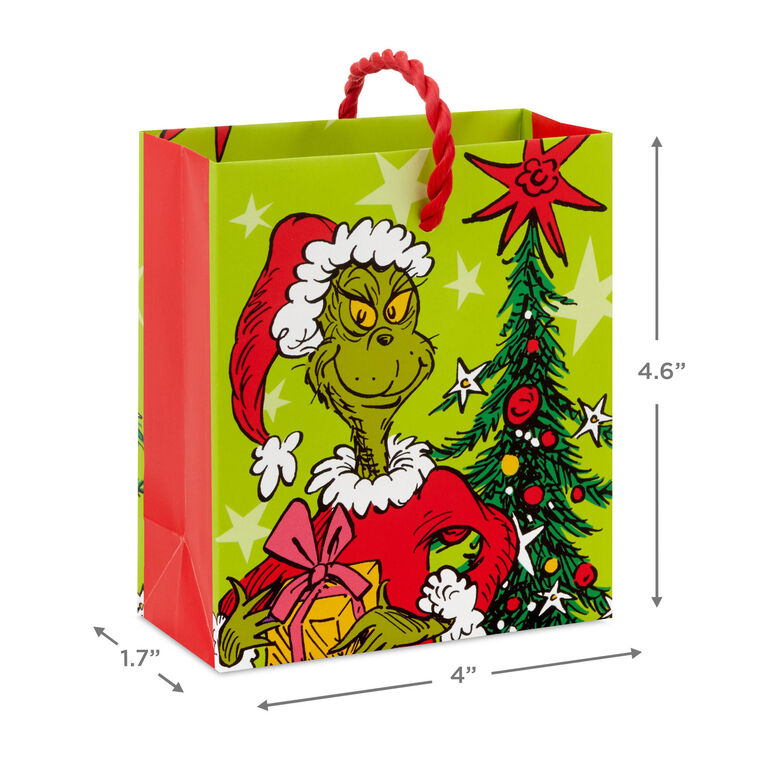 Dr. Seuss's Grinch on Green Gift Card Holder Bag measurement image number 3