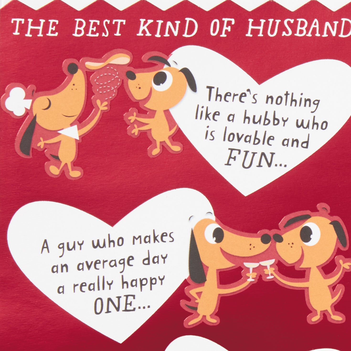 Cute Dogs Husband Funny Pop-Up Valentine's Day Card  image number 4