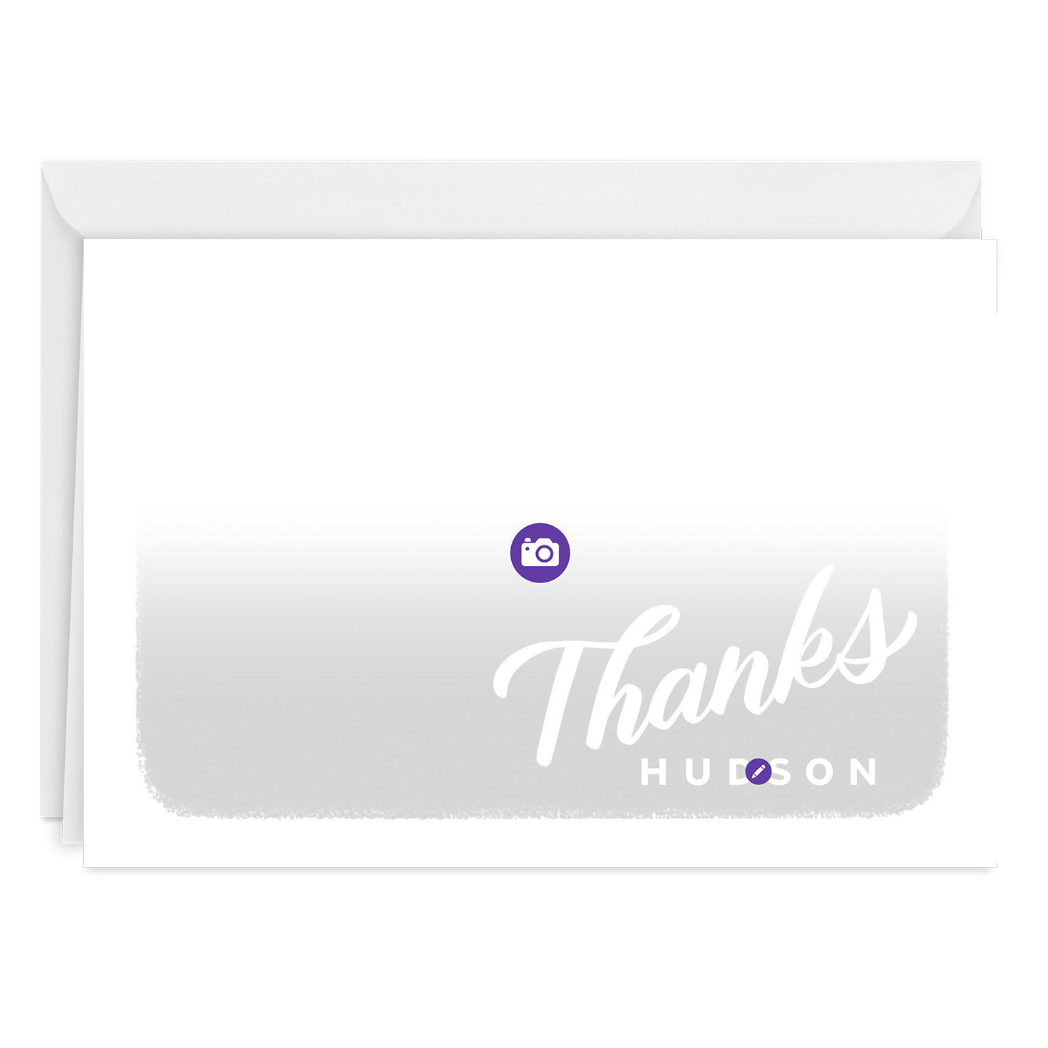 White Frame Horizontal Custom Thank-You Card, , large image number 3