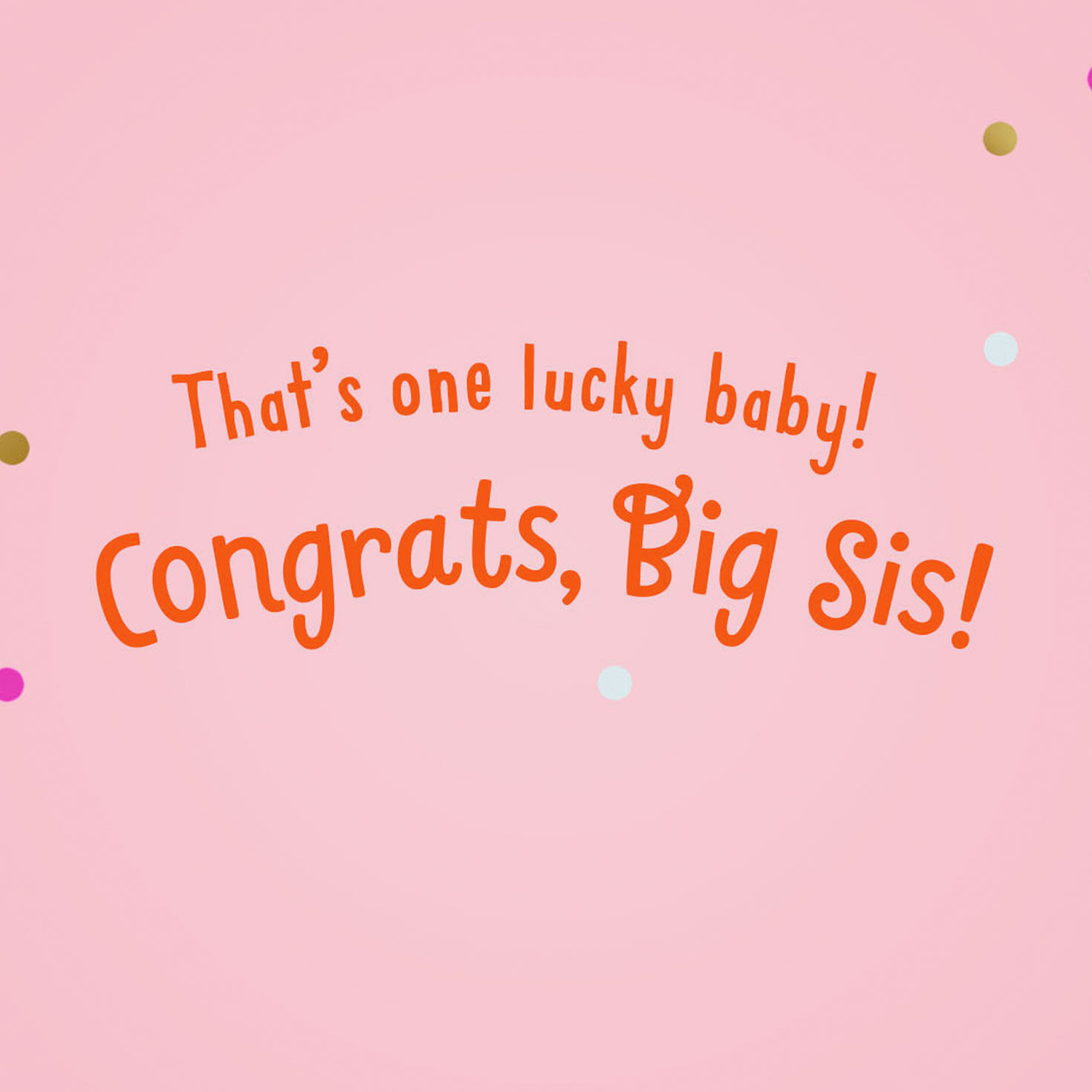 Colorful Butterflies Big Sister New Baby Card sentiment image number 2