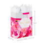 15.5" Fuchsia Floral XL Mother's Day Gift Bag With Tissue, , large image number 3