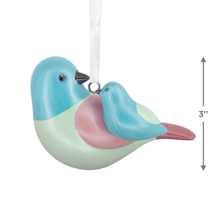 Large Small Blue Birds Christmas Ornament measurement image number 3