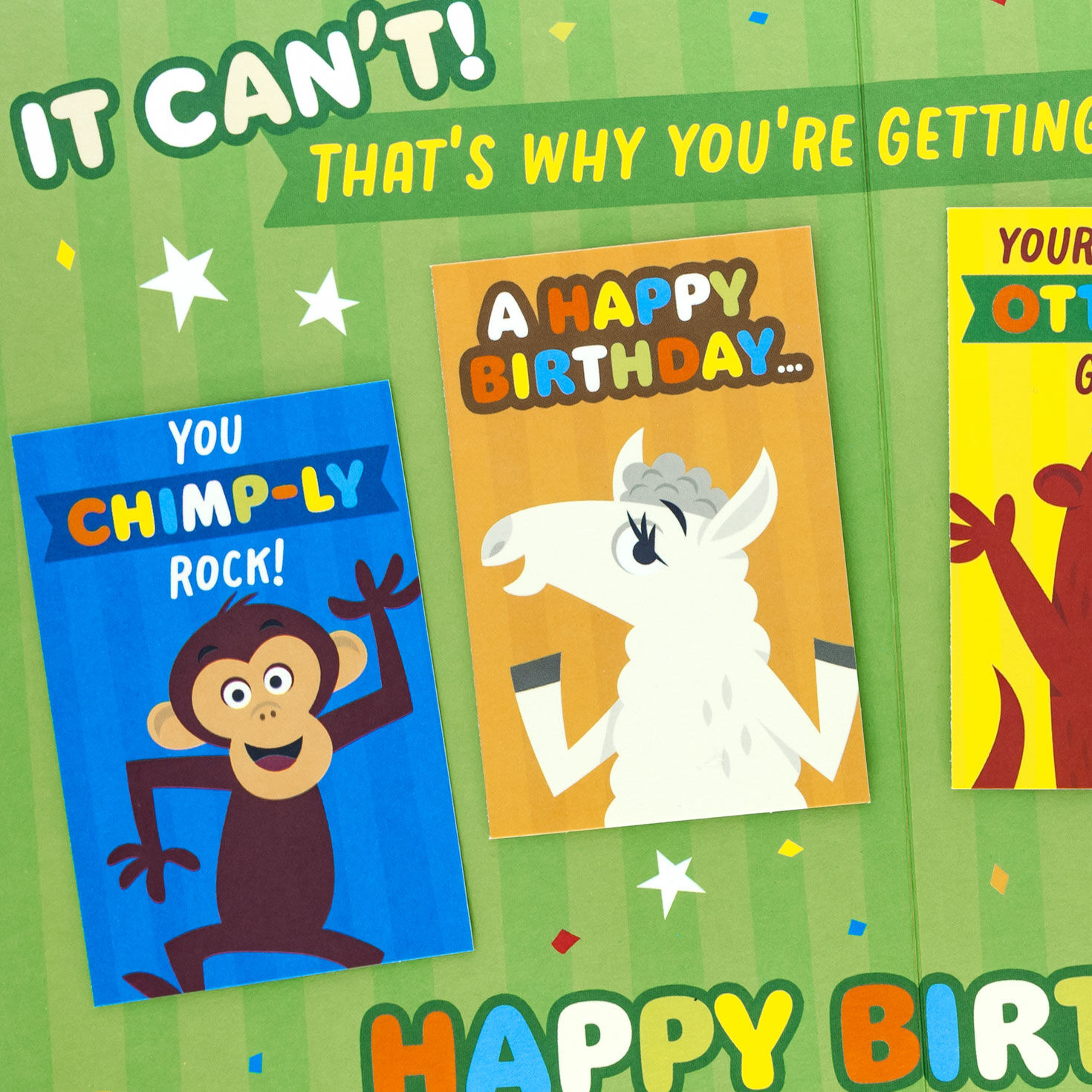 Party Animals Birthday Card for Kids With Mini Cards Sentiment image number 2