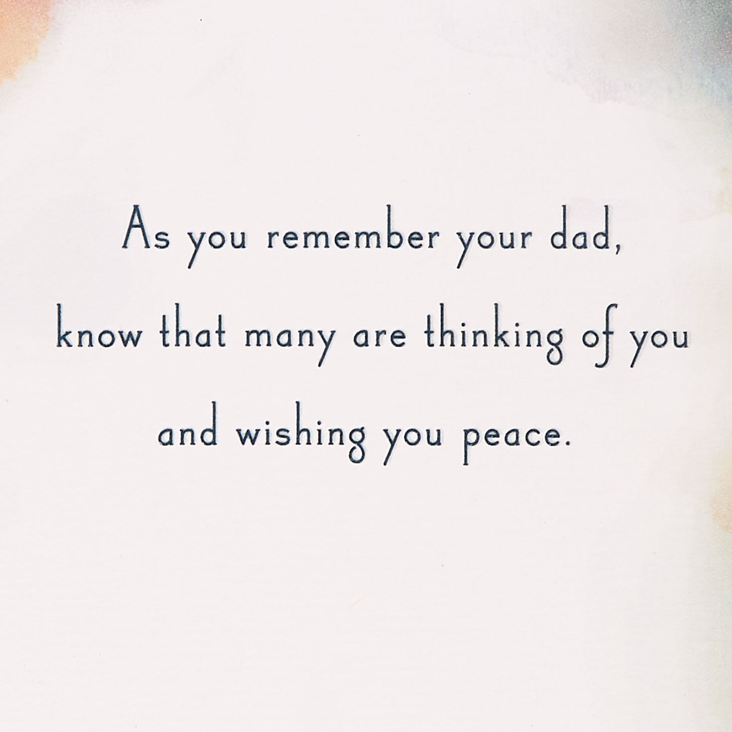 Watercolor Lake Sympathy Card for Loss of Father Sentiment image number 2