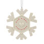 Our First Christmas White Snowflake Ornament Front image number 1