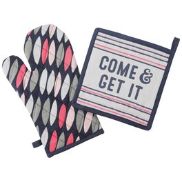 Come & Get it Oven Mitt and Pot Holder Set, Come & Get it Oven Mitt and Pot Holder Set, , large