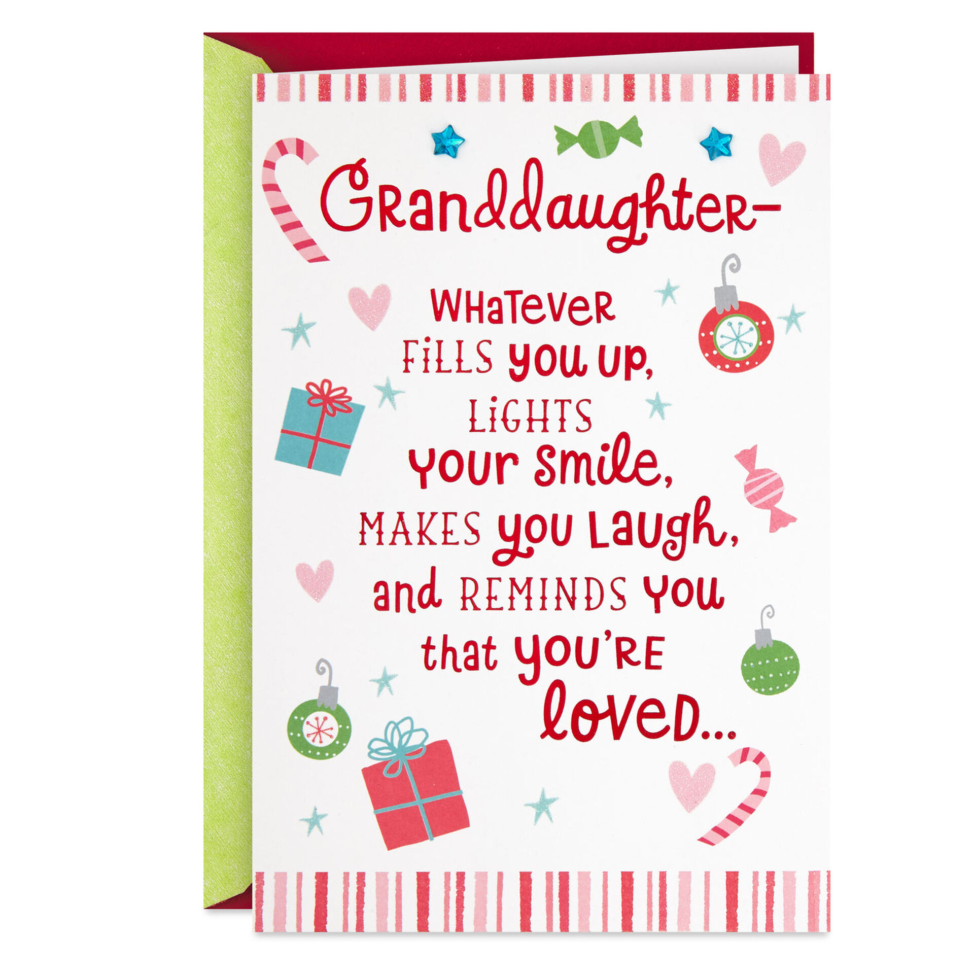 What You're Wished Christmas Card for Granddaughter - Greeting Cards