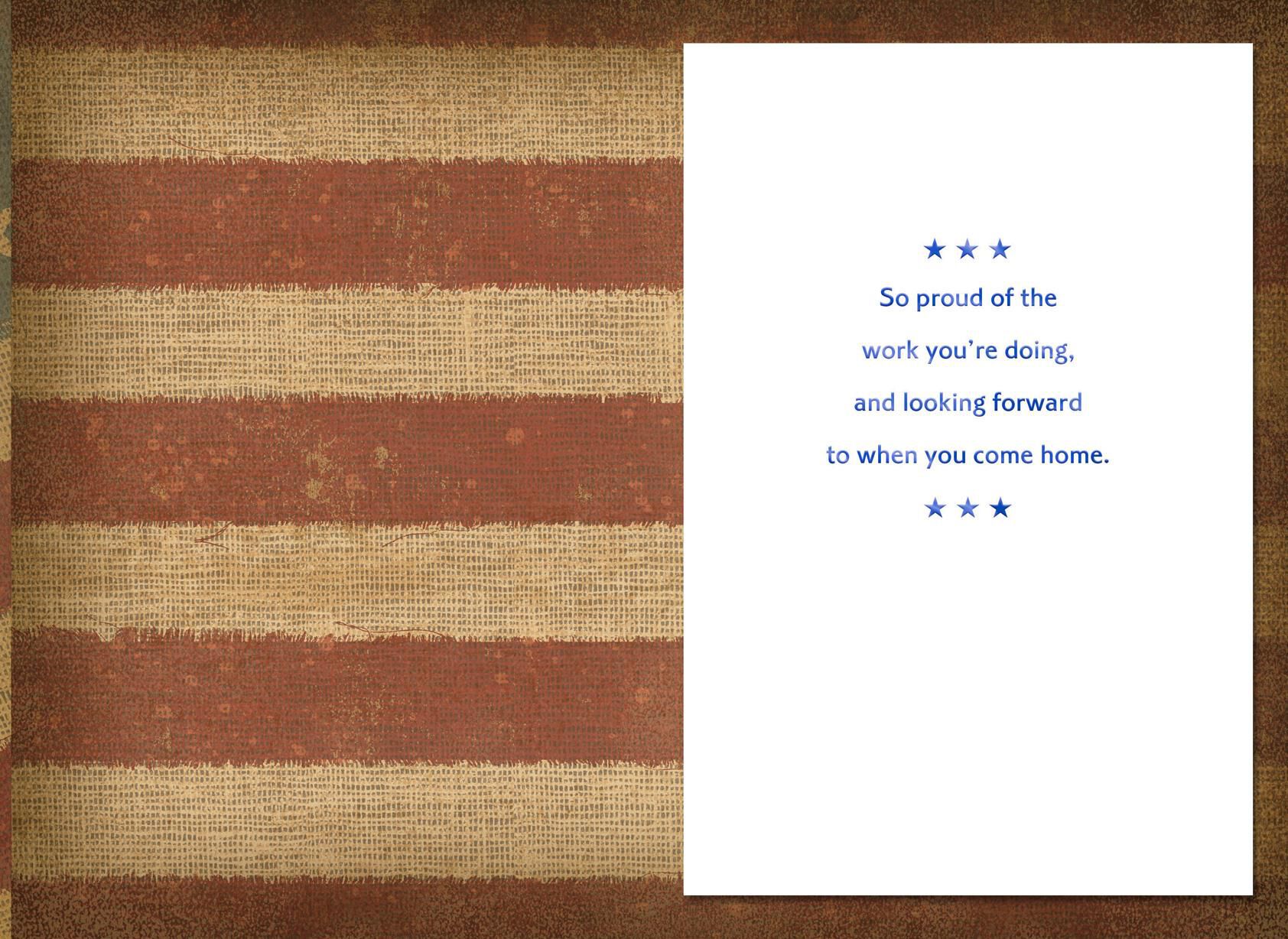 There for Our Country Military Appreciation Card