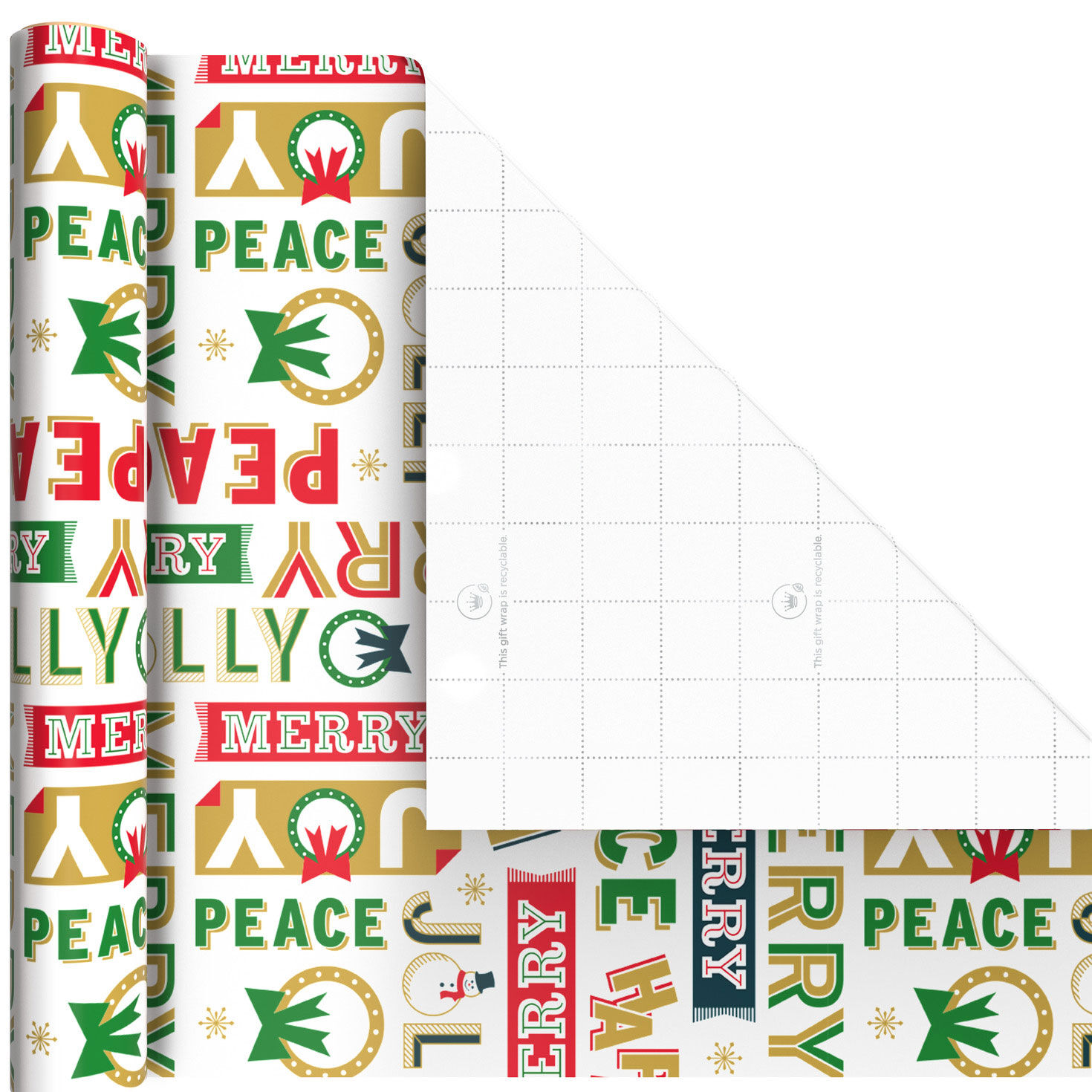 Dancing Santa 3-Pack Mini Xmas Gift Wrap Rolls Wrap Square image number 5
