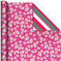 Holly/Bright Stripes Reversible Christmas Gift Wrap  image number 1