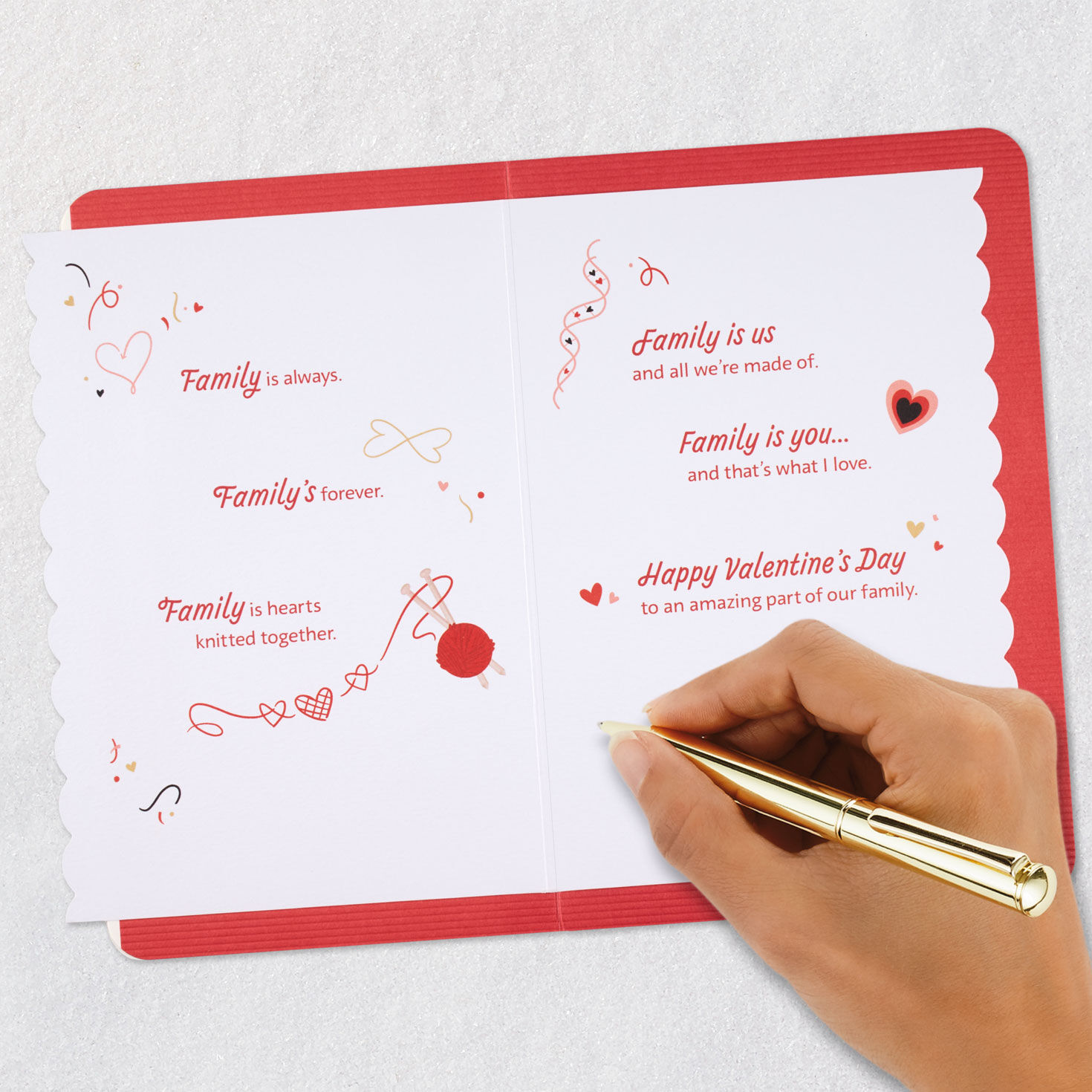 Scrapbook and Games Family Valentine's Day Card Signing card image number 8