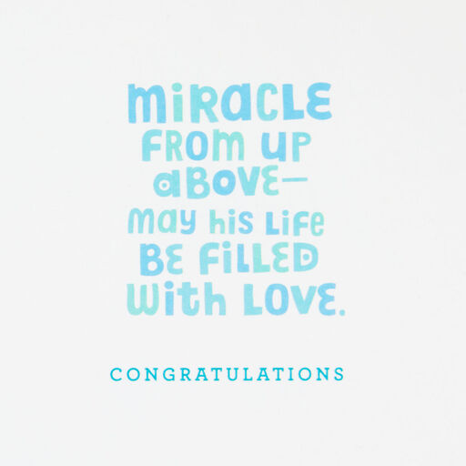 Life Filled With Love Religious New Baby Boy Card, 