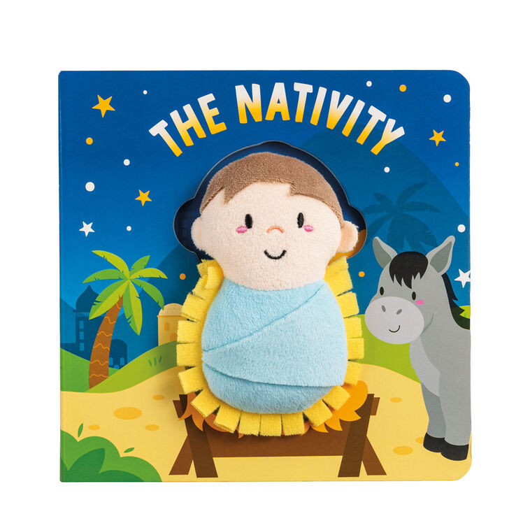 Mud Pie Nativity Board Book and Plush Baby Jesus With Sound