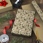 Kraft Greenery/Flecks Holiday Reversible Gift Wrap Wrapped pkg image number 3
