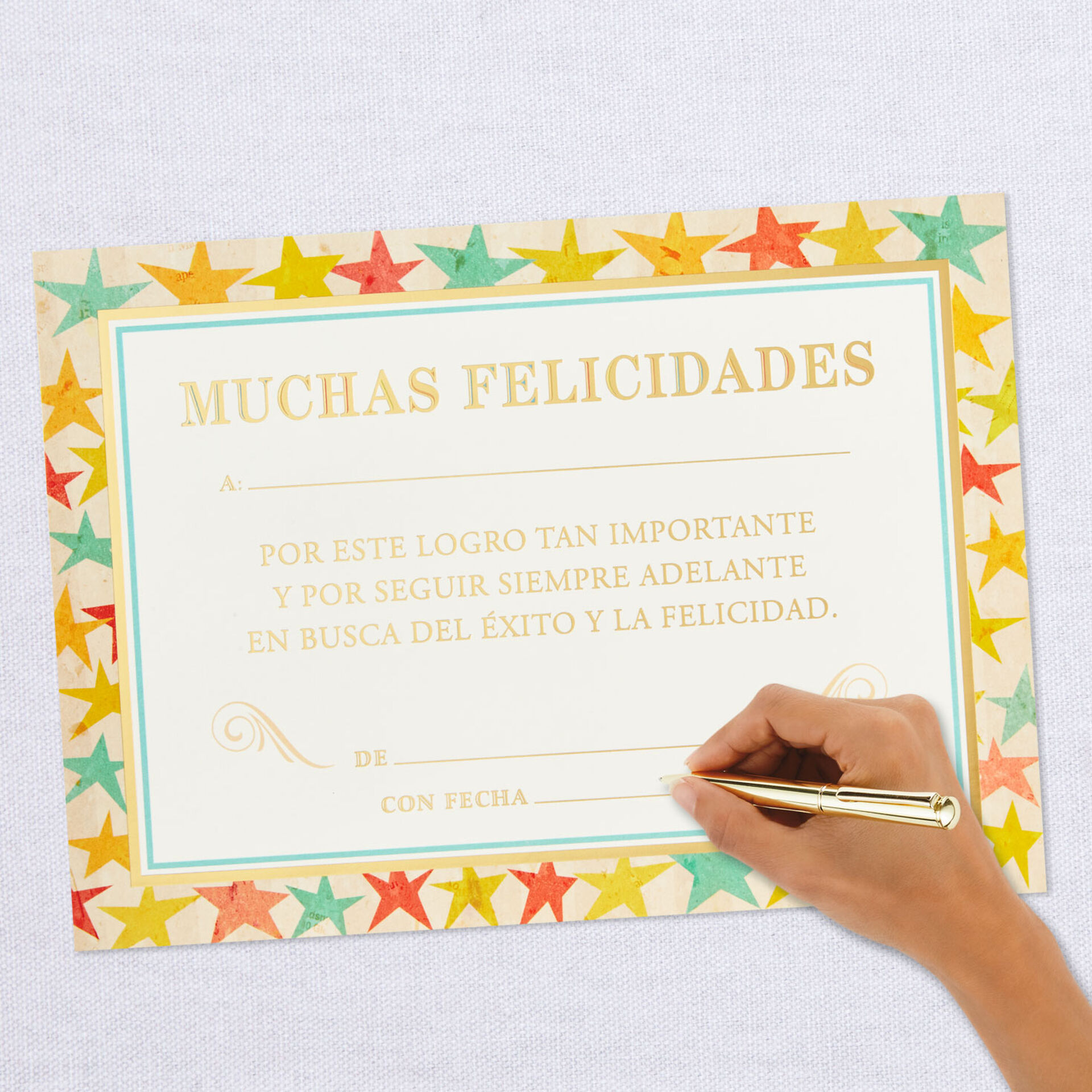 Success and Happiness Jumbo SpanishLanguage Congratulations Card, 12.25" Greeting Cards
