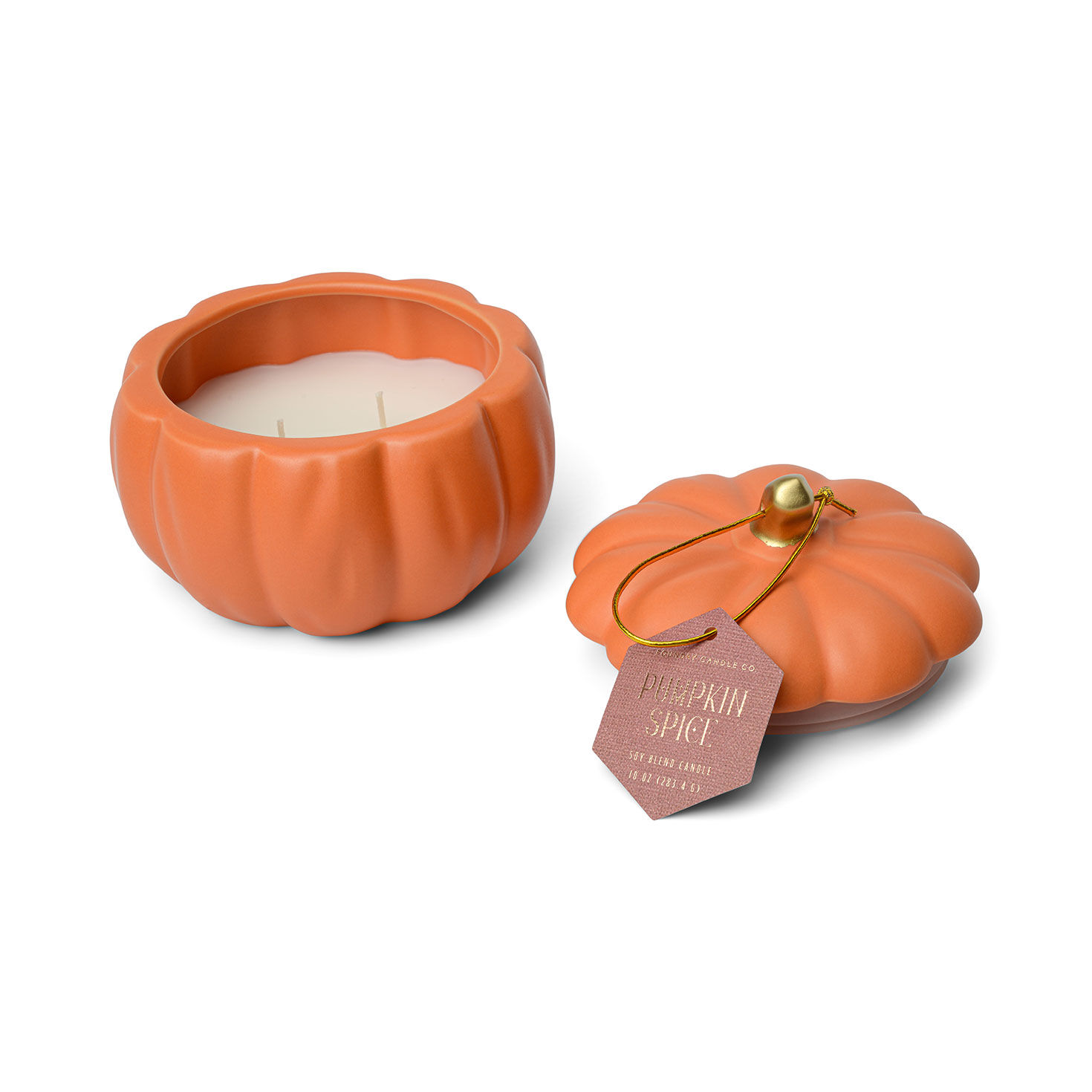 Foundry Pumpkin Spice Scented Orange Pumpkin Candle, 10 oz.