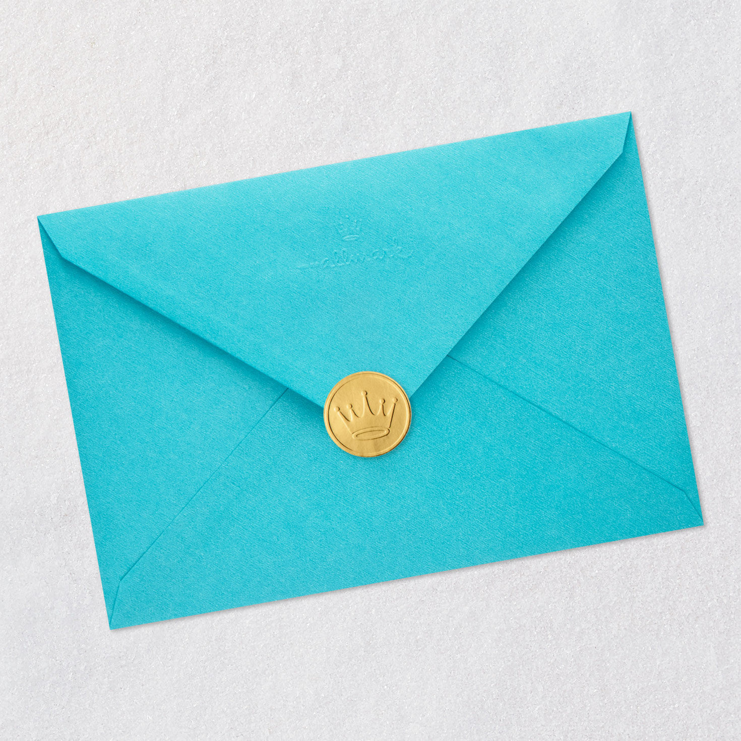 Teal and White Letters Father's Day Card Envelope Back with Seal image number 7