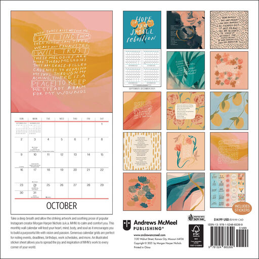 All Along You Were Blooming 2022 Wall Calendar, 16-Month, 