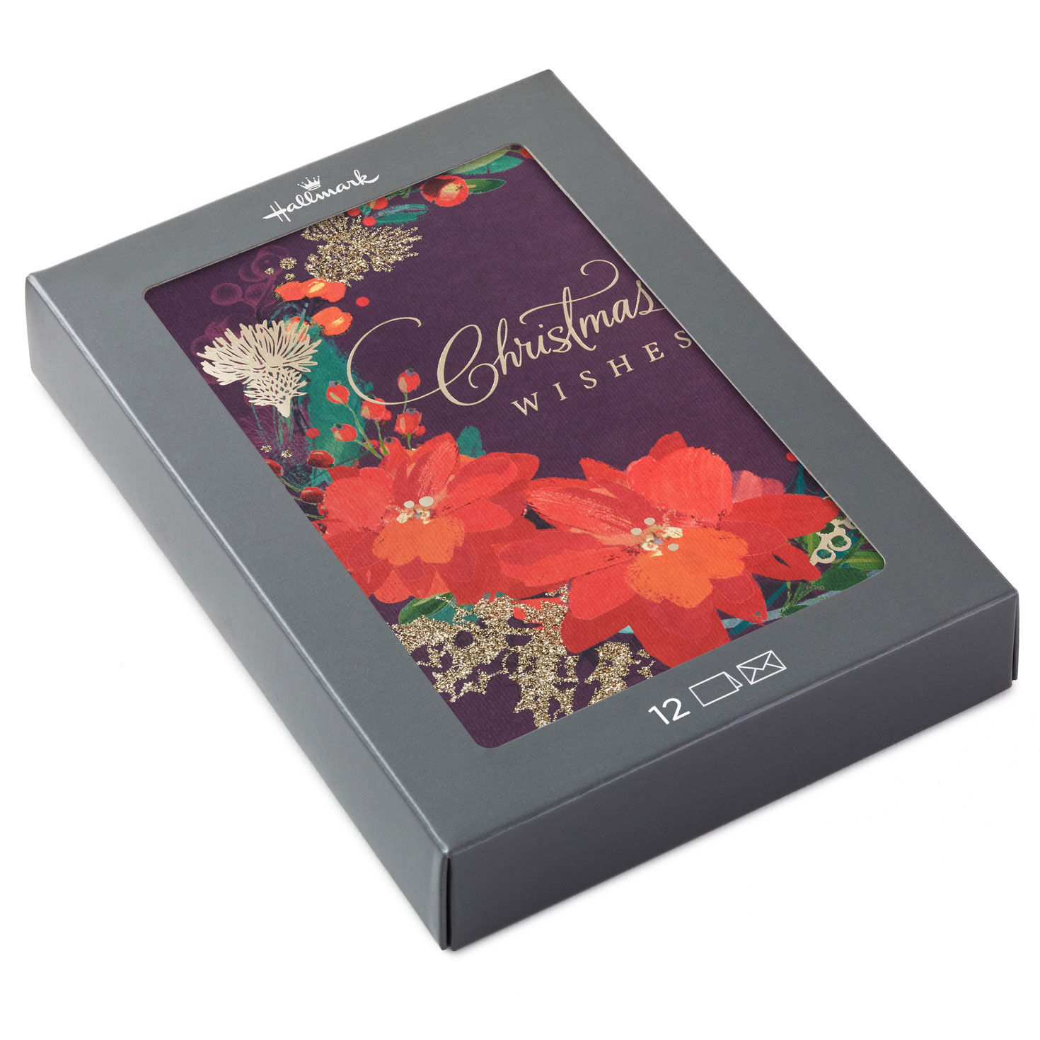 Poinsettia Wreath Boxed Christmas Cards, Pack of 12 for only USD 17.49 | Hallmark