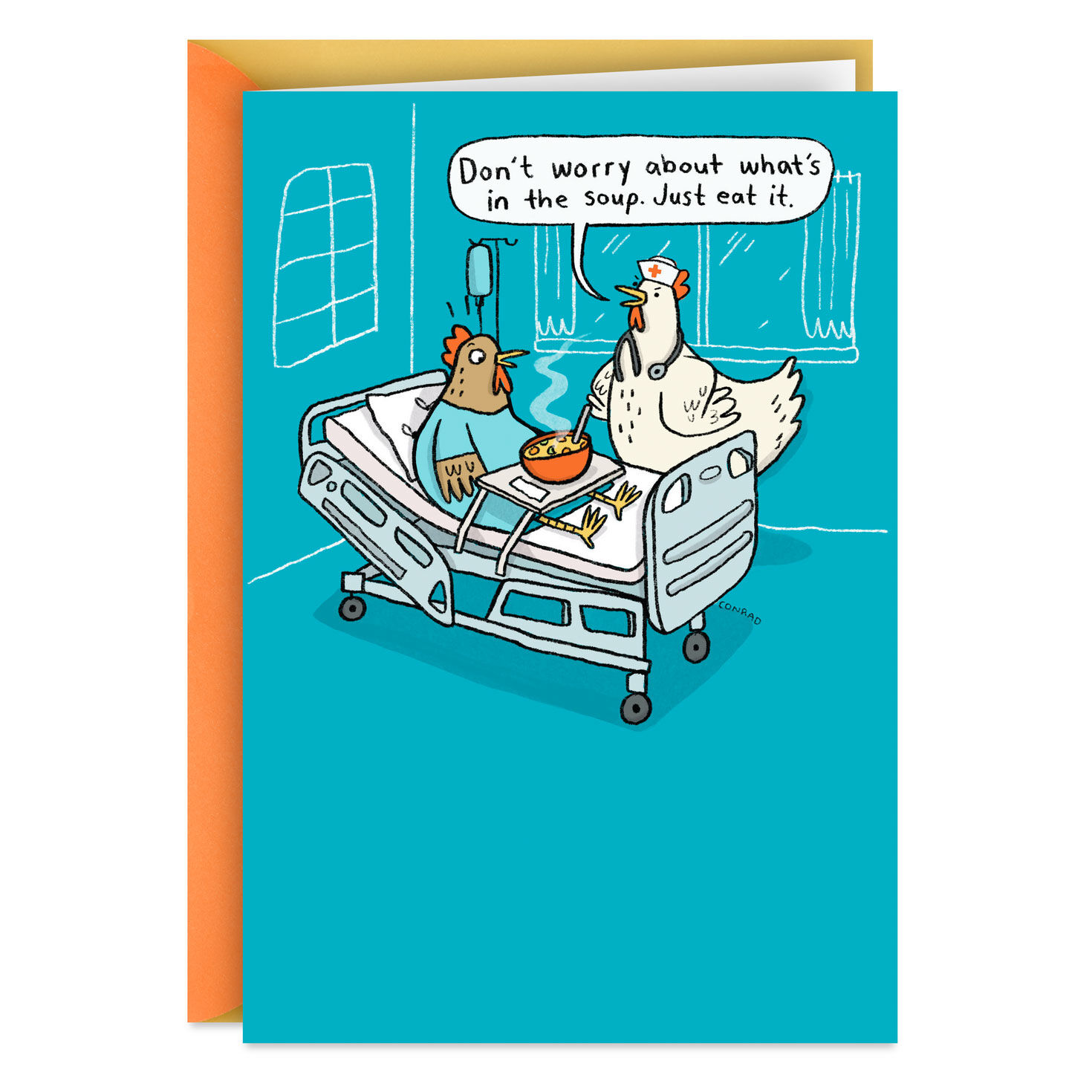 Just Eat It Funny Get Well Card