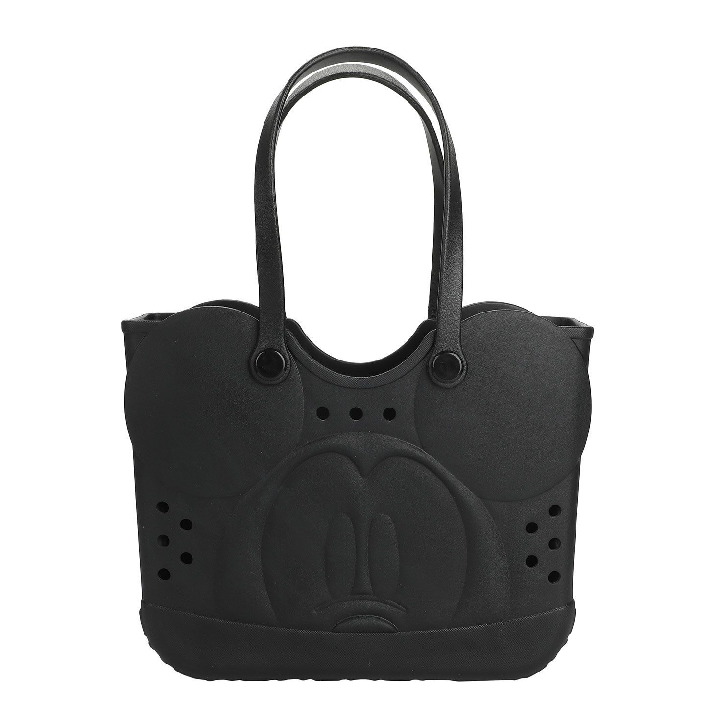 Mickey Mouse Face Black Plastic Tote Bag front image number 1