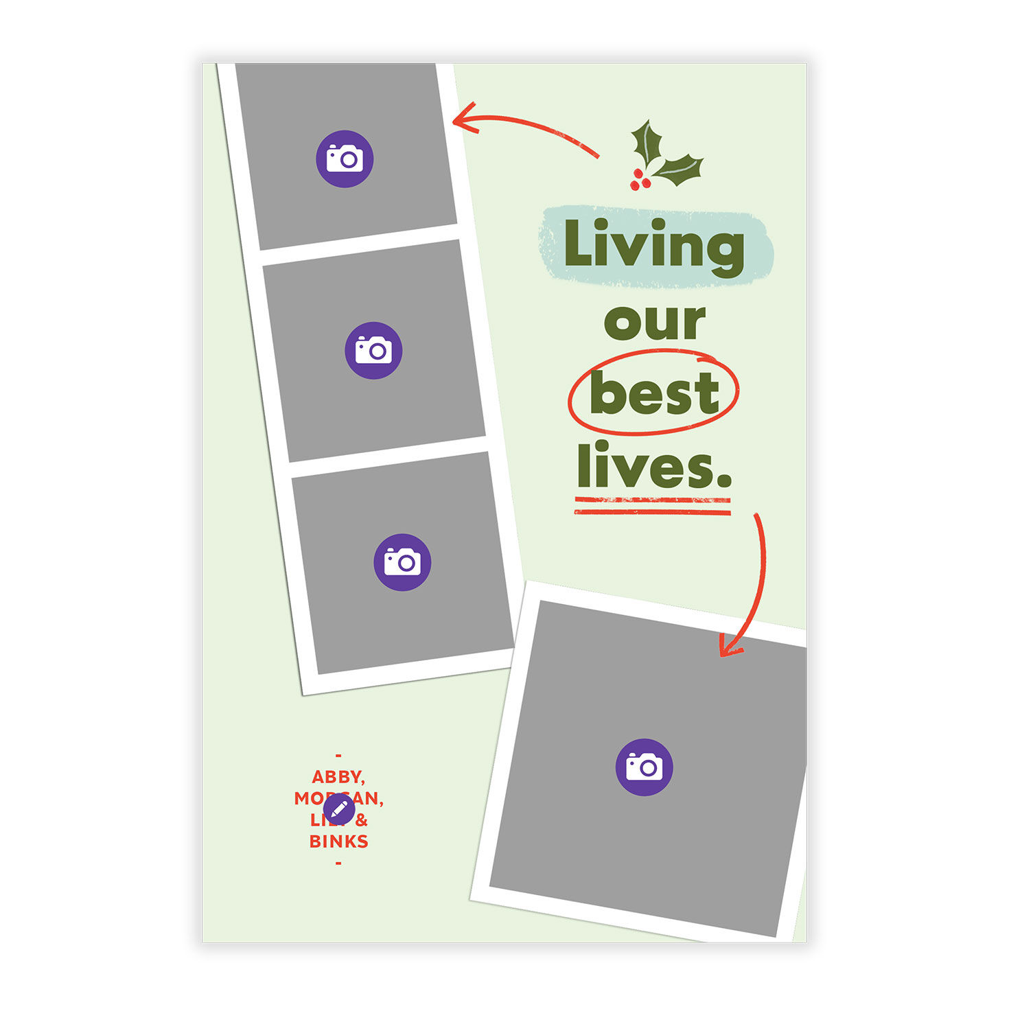 Living Our Best Lives Flat Christmas Photo Card, , large image number 5