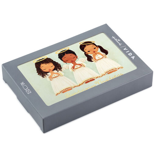 Three Little Angels Spanish-Language Boxed Christmas Cards, Pack of 16, 
