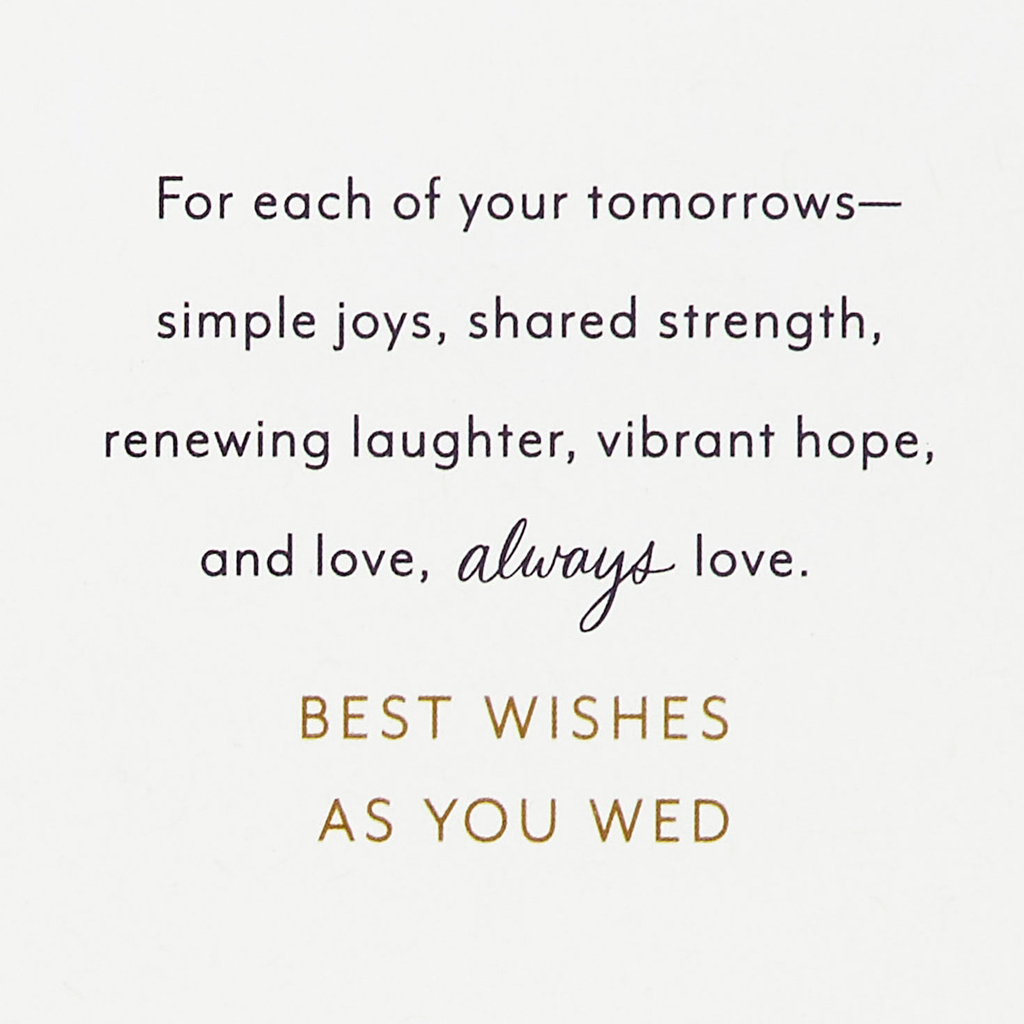 Blessings, Joy and Love Religious Wedding Card, , large image number 2