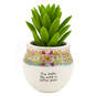 Natural Life Faux Succulent Make the World Better Mini Planter, 2", , large image number 1