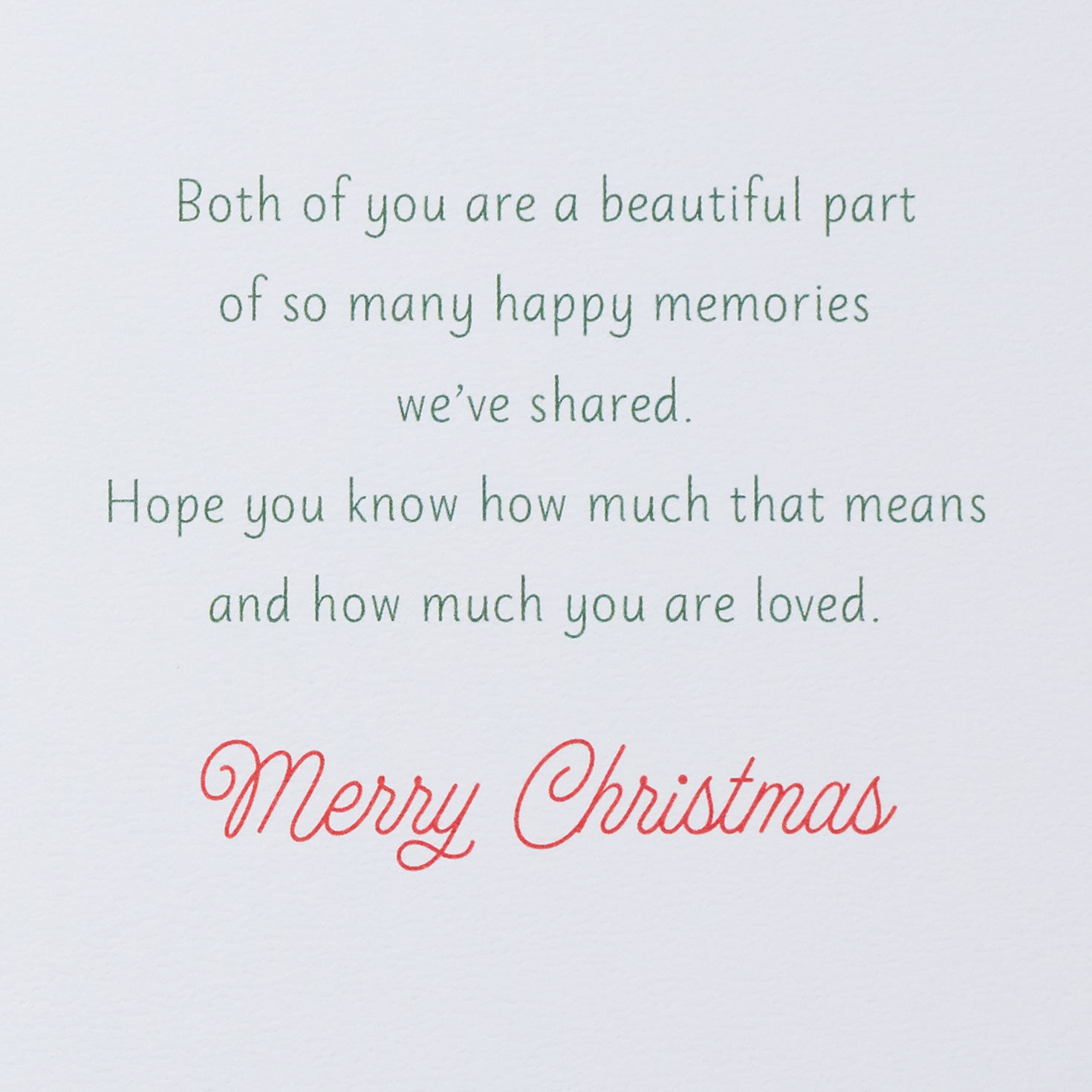 White Flower Greenery Christmas Card for Daughter and Son-in-Law Sentiment image number 3