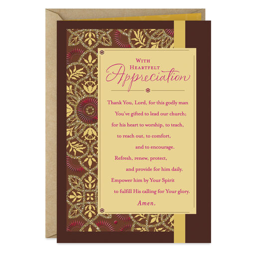 May God Richly Bless You Religious Clergy Appreciation Card, 