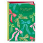 Bows on Daughter and Family Green Christmas Card Card Front image number 1