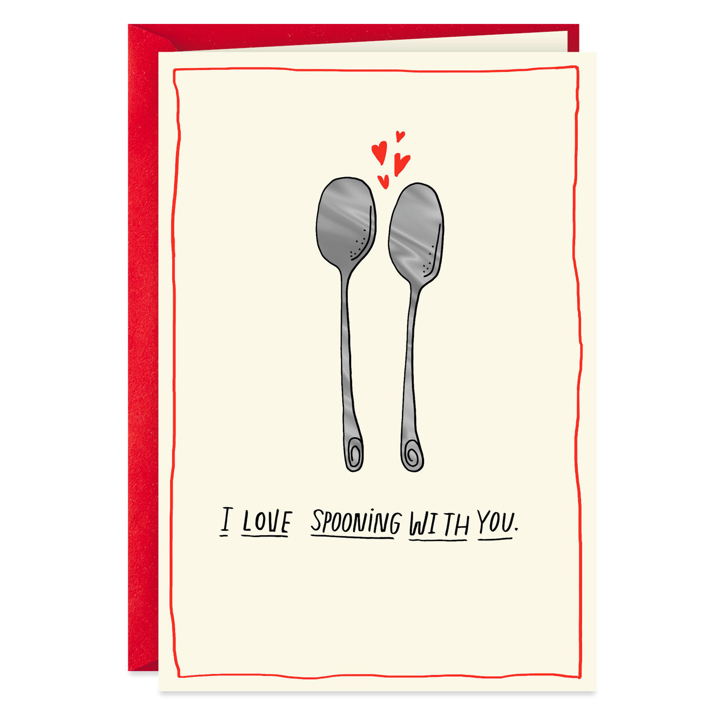 Spooning and Forking Romantic Funny Sweetest Day Card