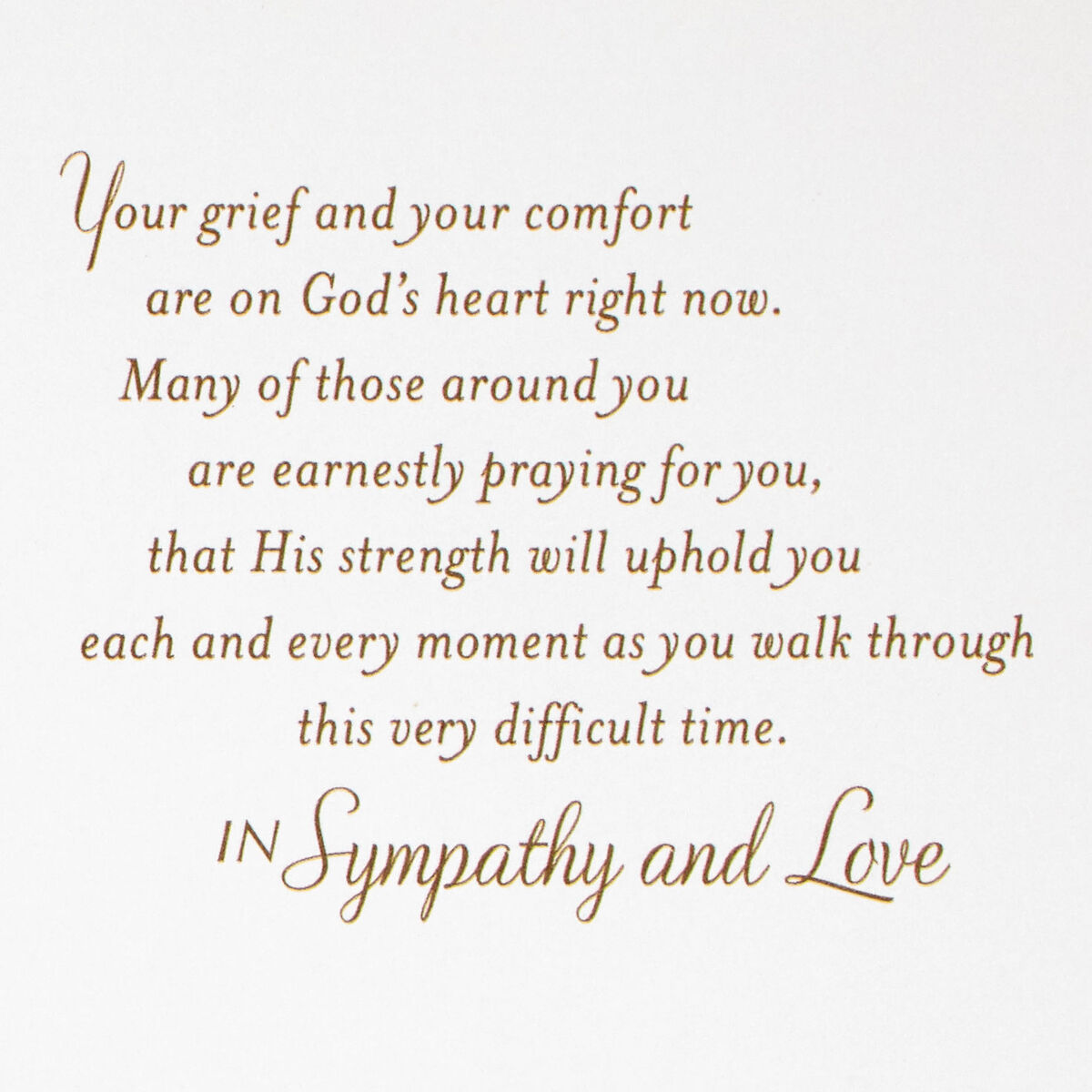 Comfort and Strength Religious Sympathy Card for Loss of Child
