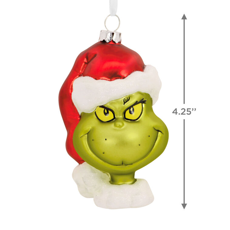 Dr. Seuss's How the Grinch Stole Christmas!™ Grinch Blown Glass Hallmark Ornament, , large image number 3