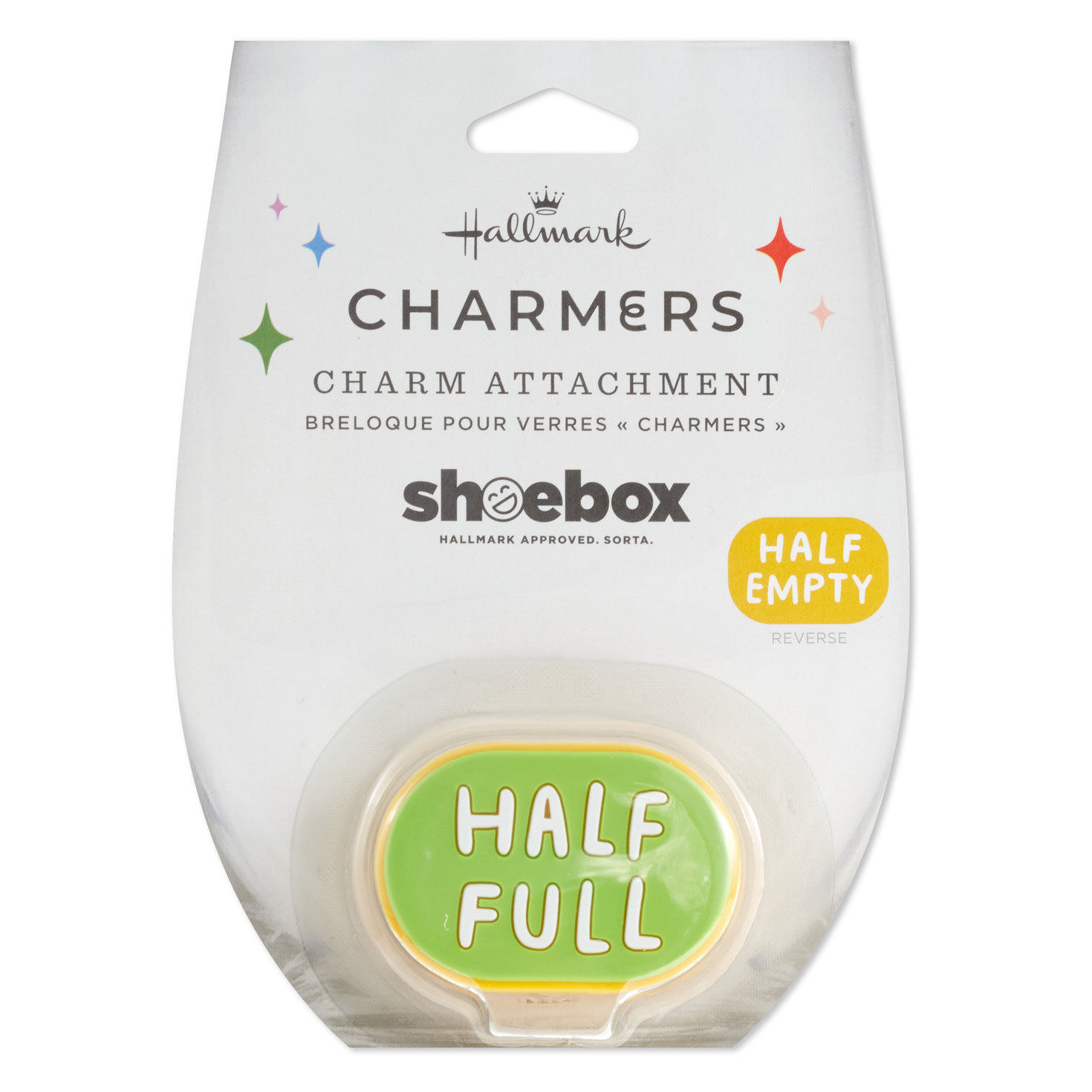 Charmers Half Full/Half Empty Funny Silicone Charm, 1.88" W, , large image number 5