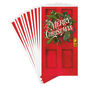 Wreath on Red Door Money Holder Christmas Cards Card Front image number 1