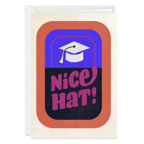 Nice Hat Folded Graduation Photo Card