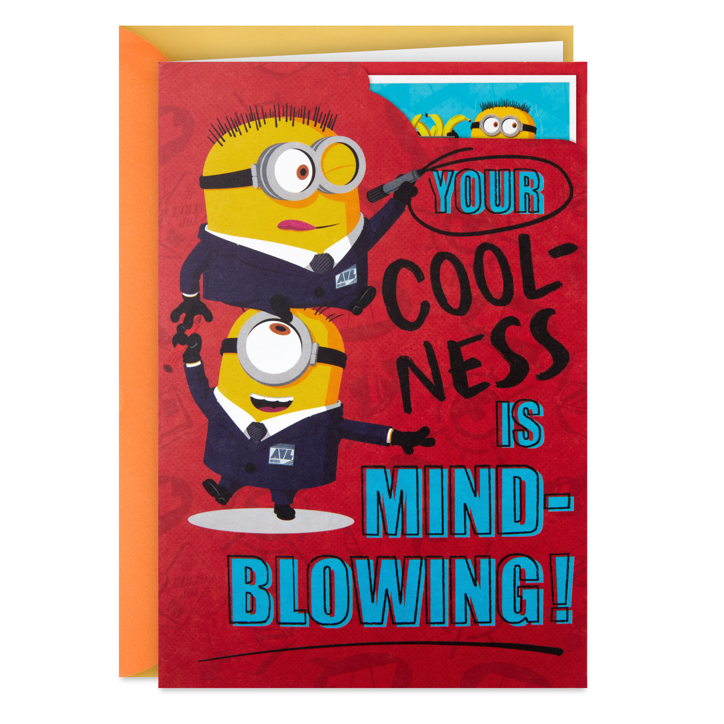 Despicable Me 4 Mind-blowing Coolness Minions Birthday Card for Kids With Stickers