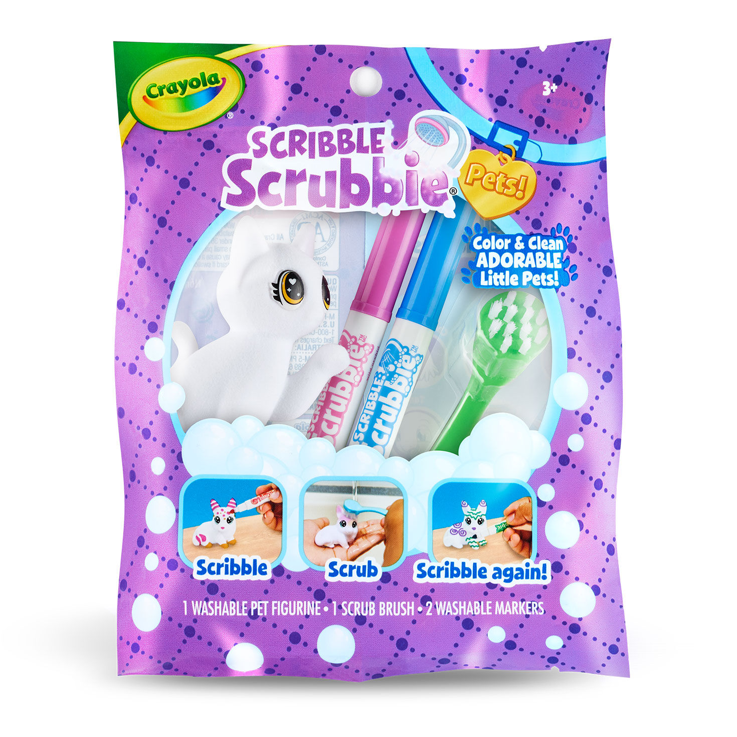 Crayola Scribble Scrubbie New Pets Coloring Set, , large image number 3