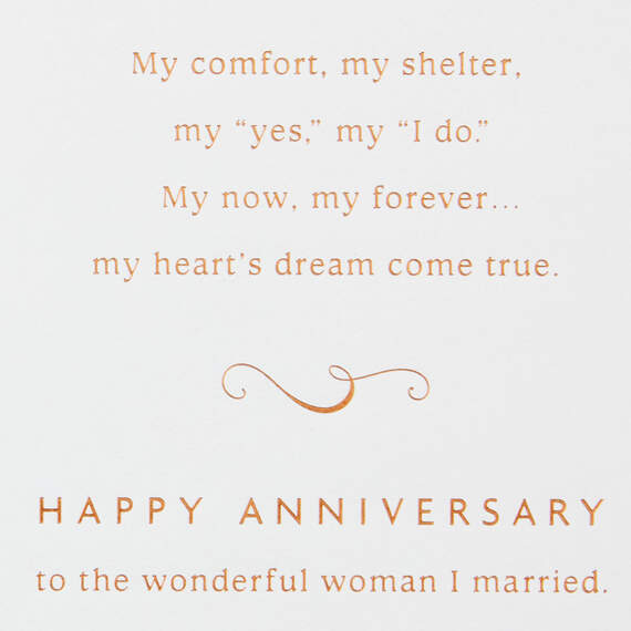 My Heart's Dream Come True Anniversary Card for Wife, , large image number 3