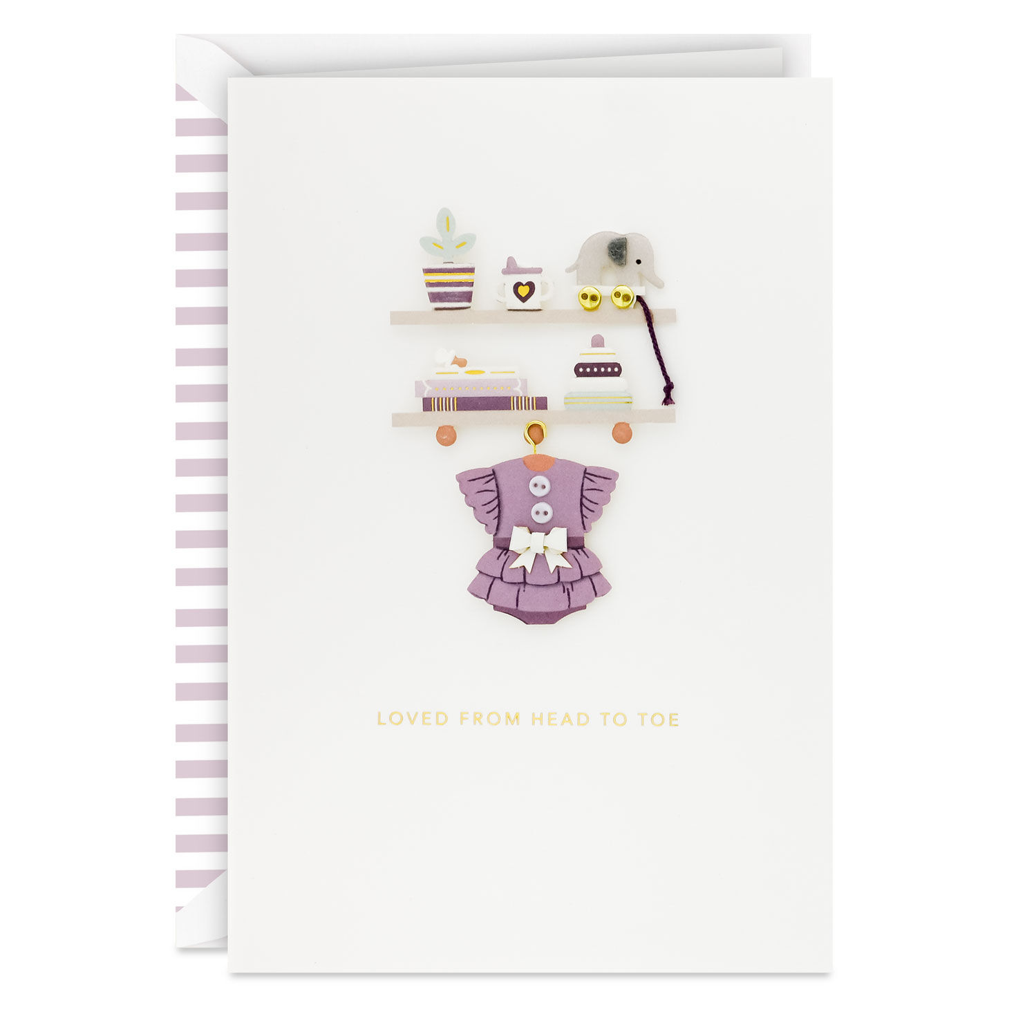 Loved from Head to Toe New Baby Girl Card